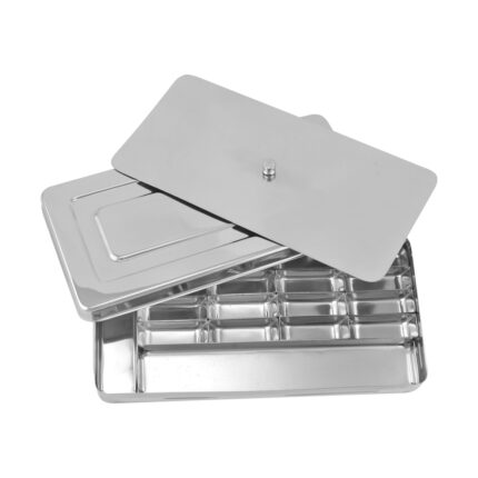 Endodontic box of Stainless Steel with small seperation interior horizental